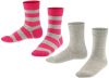 FALKE Happy Stripe sokken set van 2 grijs/fuchsia online kopen