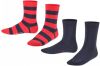 FALKE Happy Stripe sokken set van 2 rood/donkerblauw(set van 2 ) online kopen